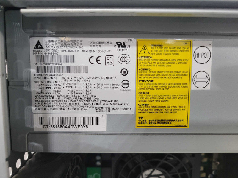 HP xw8600 WS 2x Xeon E5240 3.00GHz 8GB RAM 2x 1TB HDD Quadro 4000, 800W PSU _