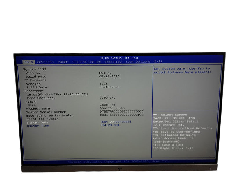 ACER Aspire TC- 895 i5 - 10400 @ 2.90GHz 16GB DDR4 Ram θ