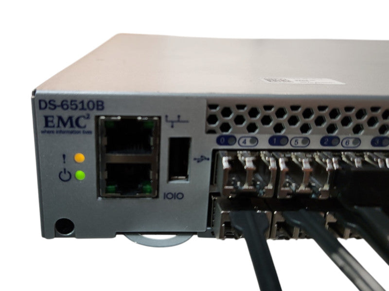 EMC DS-6510B Brocade 6510 Fibre Channel FC Switch 36/48 Port w/ 2x PSUs Q