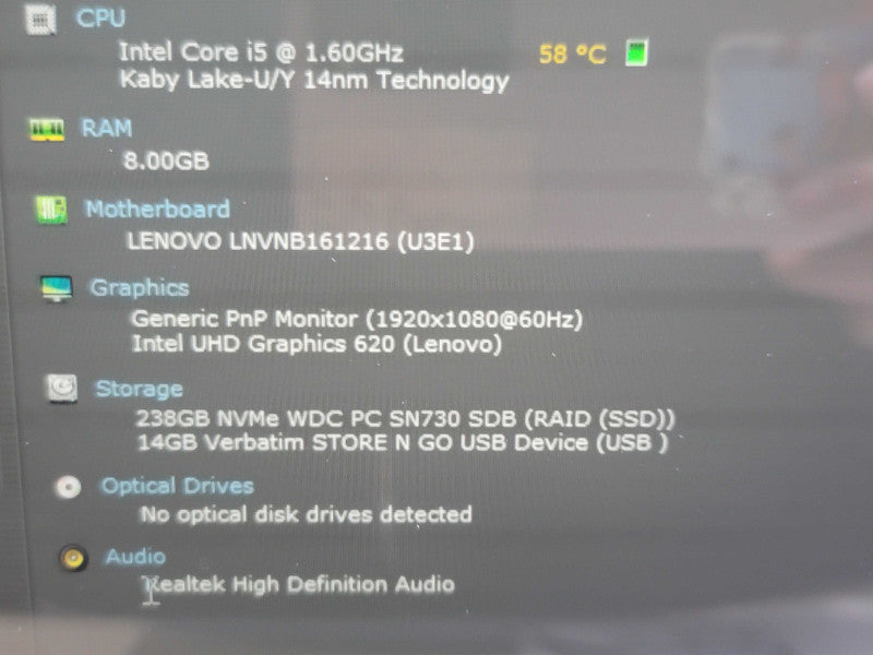 Lenovo YOGA 720-13IKB i5  8250U 8GB RAM 256GB SSD  β BudLap