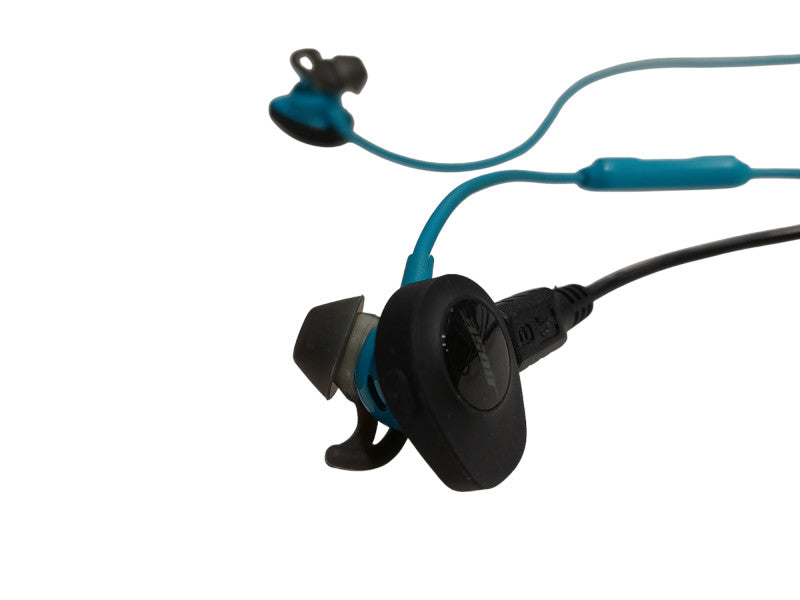 Bose Sound Sport Bluetooth Headphones Blue IN-Ear SweatProof  =