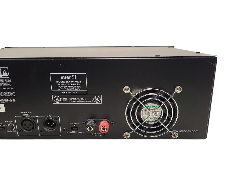 InterM PA-9324 Public Address Power Amplifier READ $