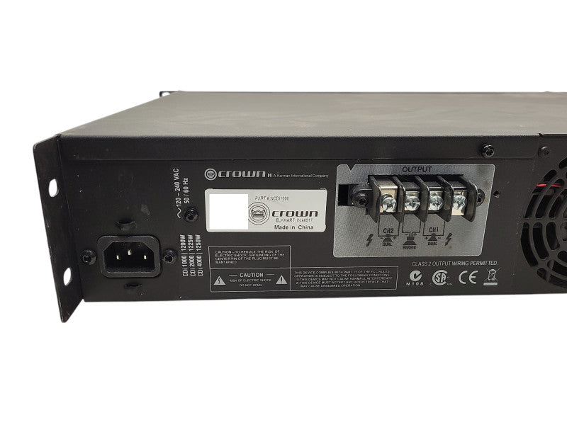 Crown CDI 1000 500W 2-Channel 70V Power Amplifier READ $