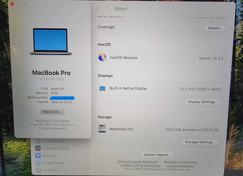 Apple MacBook A2338 2020 13" | Apple M1 | 8GB RAM | 256GB SSD - READ