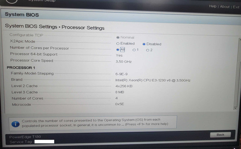 Dell PowerEdge T130 Server, XEON E3-1230v6 CPU, 16GB RAM, No HDD _