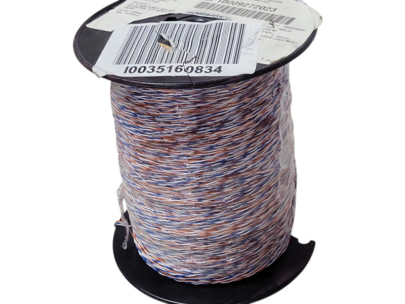 24-2P CROSS CONNECT WIRE CAT5 SOLID BC (W/BL-W/0) SRPVC BMD COLORS _