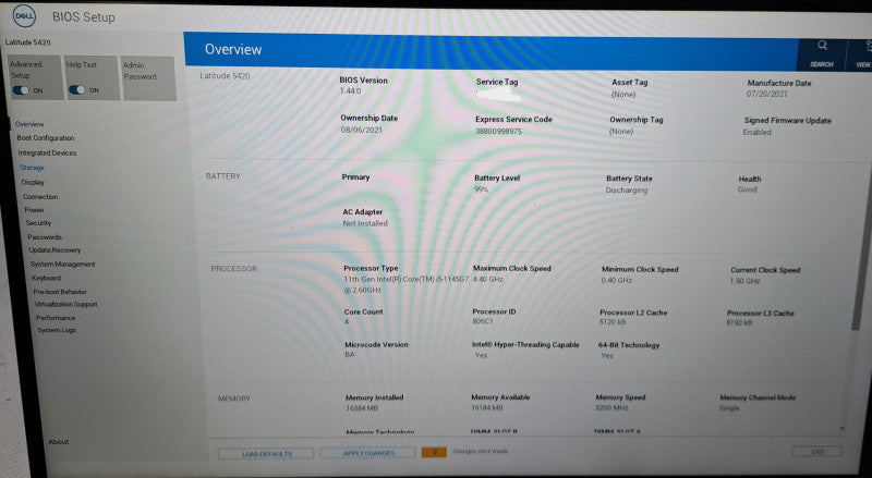 Dell Latitude 5420 | Core i5-1145G7 @2.60GHz, 16GB DDR4, 512GB NVMe *READ*  Lap200