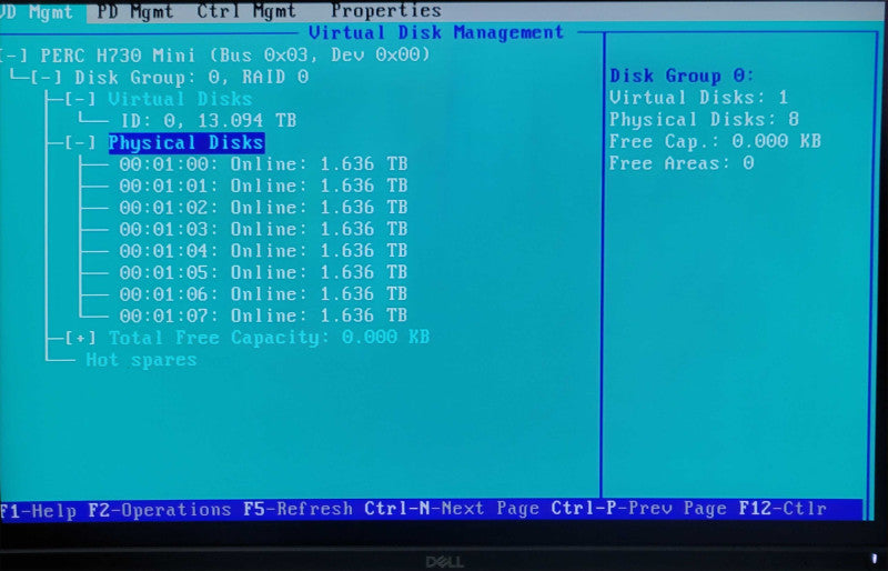 Dell PE R730 2x Xeon E5-2640v3 2.60Ghz 256GB DDR4 H730 Mini 8x 1.8TB 2xPSU  _