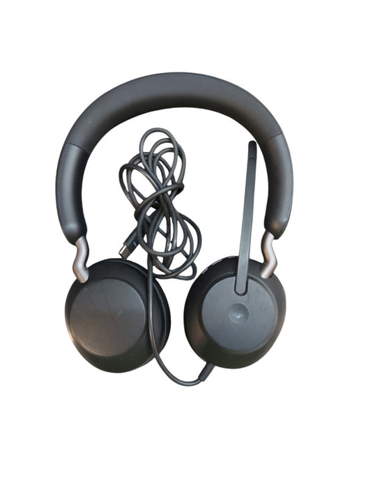 Jabra Evolve2 40 SE Wired USB-C Cable Stereo Noise-Cancelling Headset Black Q