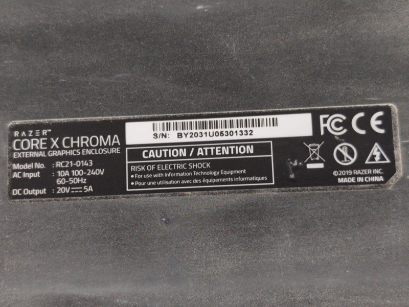 RAZER Core X Chroma External Graphics Card Enclosure RC21-0143 -