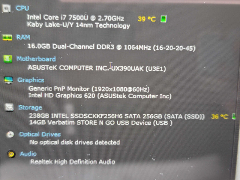 ASUS ZenBook 3 UX390U 12.5" i7 7500U 16GB RAM 256GB SSD READ! β BudLap