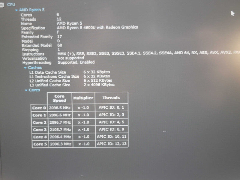 Lenovo ThinkPad E14 Gen 2 Ryzen 5 4600U 8GB DDR4 256GB SSD READ  β Lap200