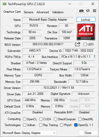 VINTAGE ATI All-In-Wonder 2006 Edition AIW 9600 256MB TV Tuner %