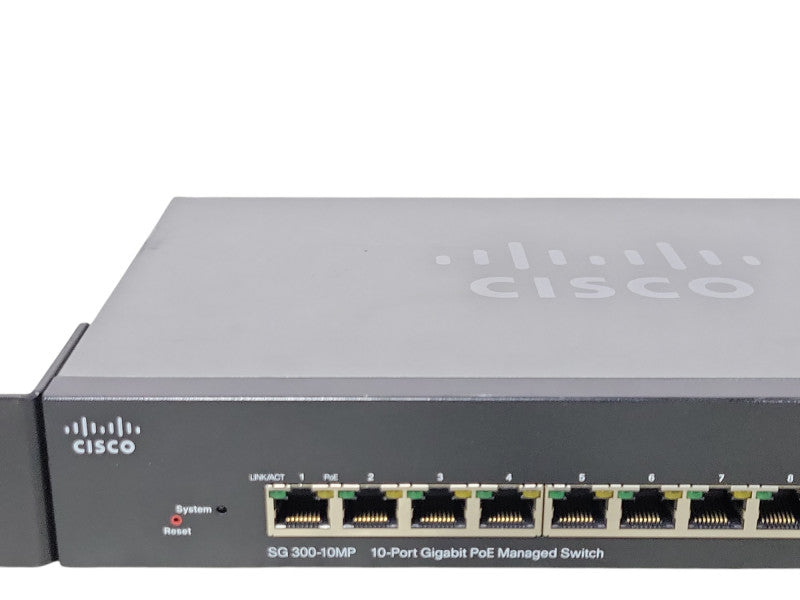 Cisco SG300-10MP 10-Port Gigabit PoE+ Managed Switch, READ _