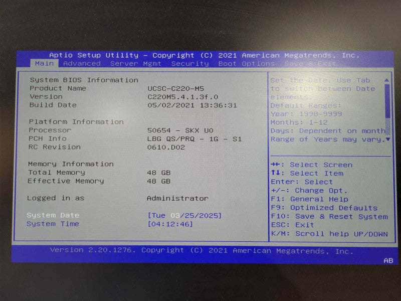 Cisco UCS C220 M5 1U 2.5" Server  Silver 4114 @ 2.2GHz 48GB DDR4 MegaRAID !