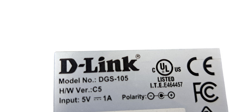 D-Link DGS-105 5 Port Gigabit Unmanaged Ethernet Switch