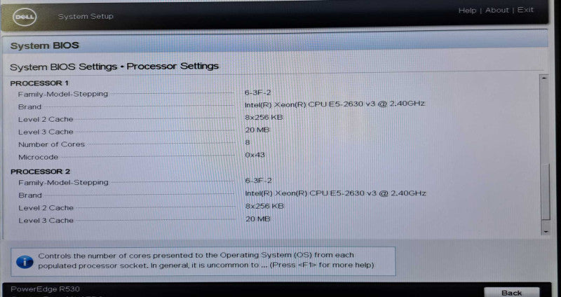 Dell R530 2U 8x 3.5" | 2x Xeon E5-2630 v3 @2.40GHz, 16GB DDR4, 2x 750W READ