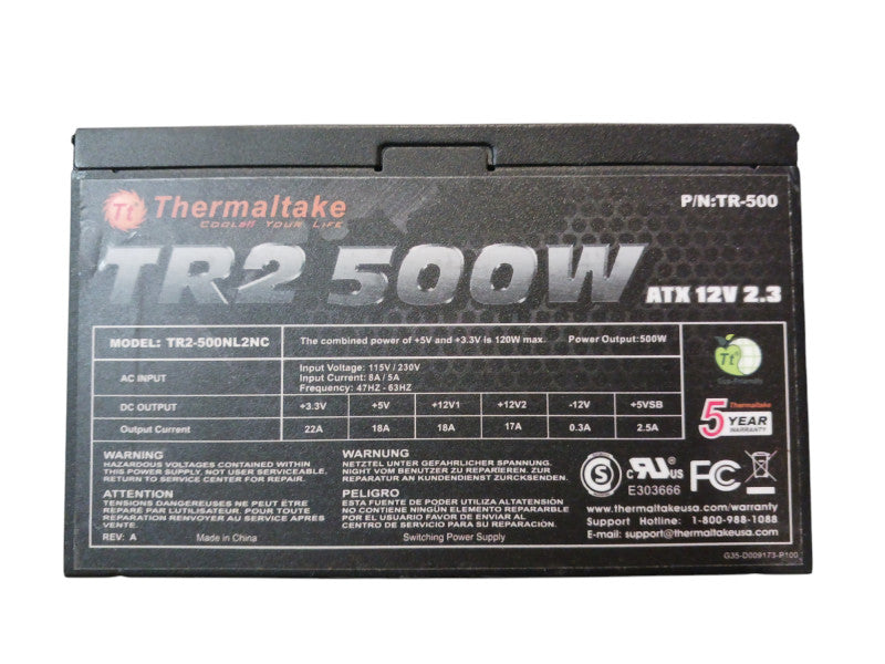 Thermaltake TR2 500W ATX 12V 2.3 Desktop PC ATX Power Supply