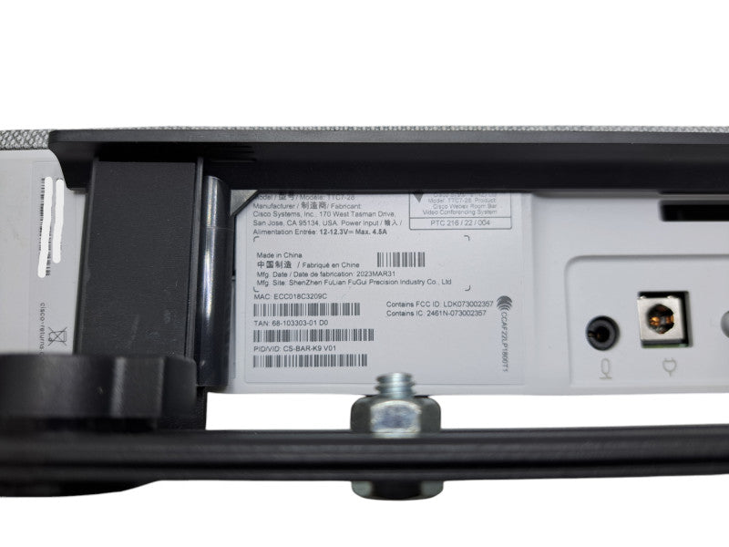 Cisco TTC7-28 | Webex Room Bar Video Conferencing Unit Only w/ Mount