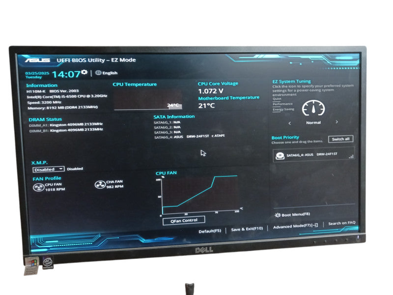 Asus H110M-K & Intel i5-6500 Motherboard CPU Combo