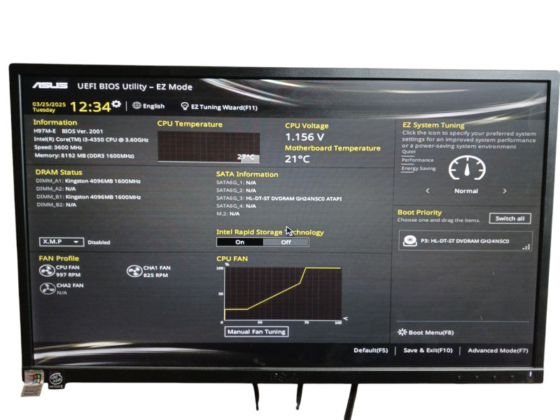 Asus H97M-E & Intel i3-4350 Motherboard & CPU Combo