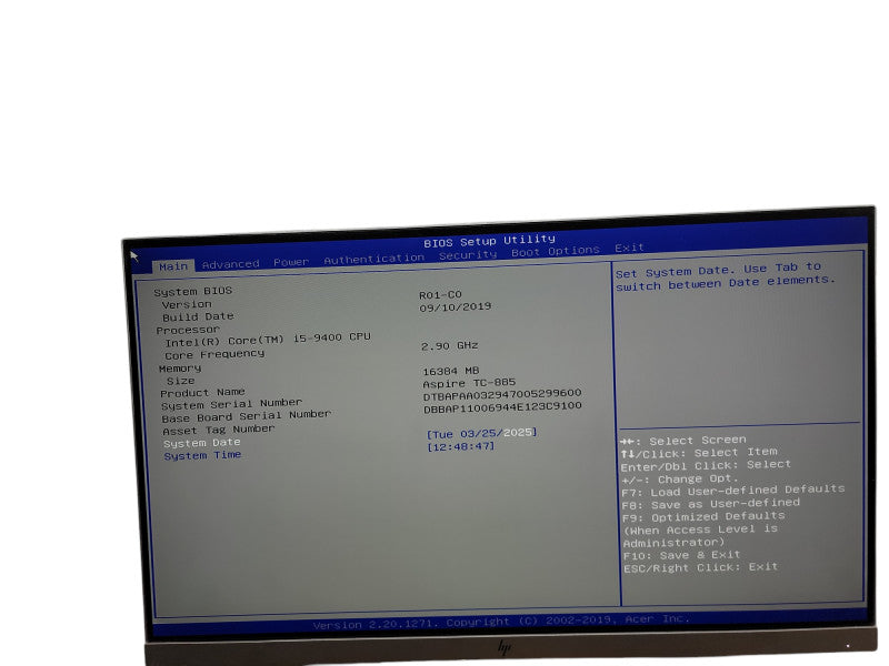 ACER Aspire TC- 895 i5 -9400 @ 16GB DDR4 Ram θ