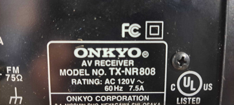 Onkyo TX-NR808 AV RECEIVER | READ