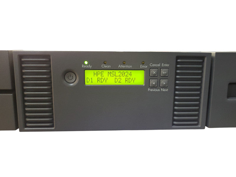 HP MSL2024 407351-001 Tape Library with LTO-6 Tape Drive AQ288D#103 $
