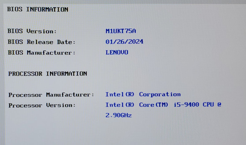Lenovo ThinkCentre M720s SFF Intel i5-9400@2.90 GHz 8GB RAM - NO HDD  Q
