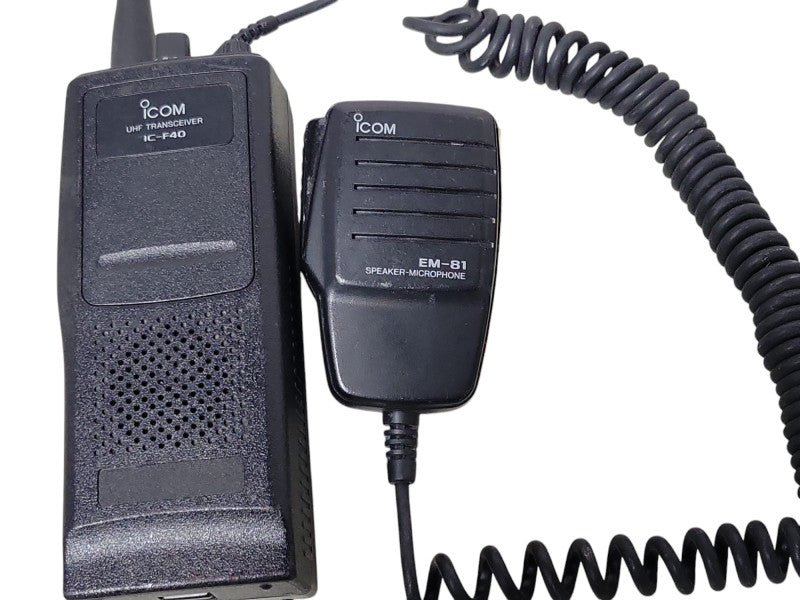 Icom UHF Transceiver IC-F40 with EM-81 Speaker-microphone _