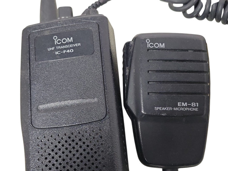 Icom UHF Transceiver IC-F40 with EM-81 Speaker-microphone _