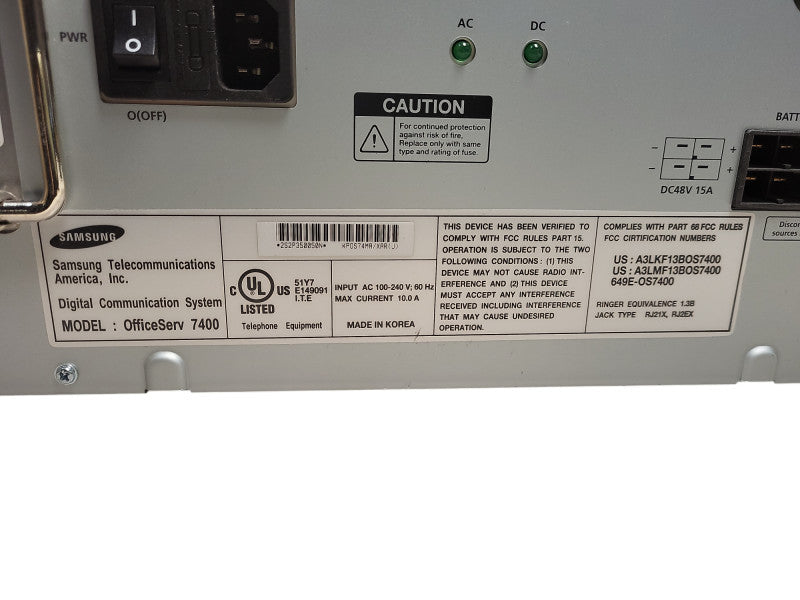Samsung OfficeServ 7400 w/ LP40, MP40, 2x TERPIa, 2x OAS, 8COMBO3, MGI64 $