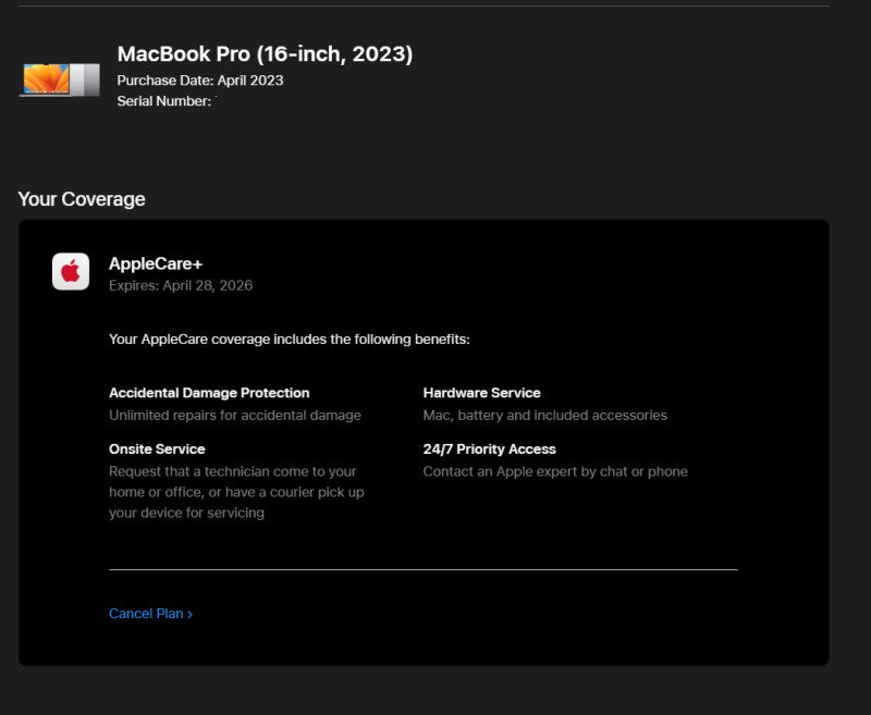 Apple MacBook Pro 2023 16" M2 Pro 32GB RAM 1TB Apple Care 2026 READ  -