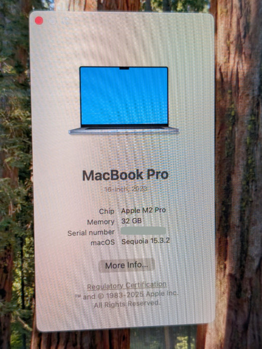 Apple MacBook Pro 2023 16" M2 Pro 32GB RAM 1TB Apple Care 2026 READ  -