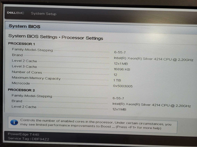 Dell EMC PE T440 2x Xeon Silver 4214 @ 2.10Ghz 48GB H330 2x PSU !