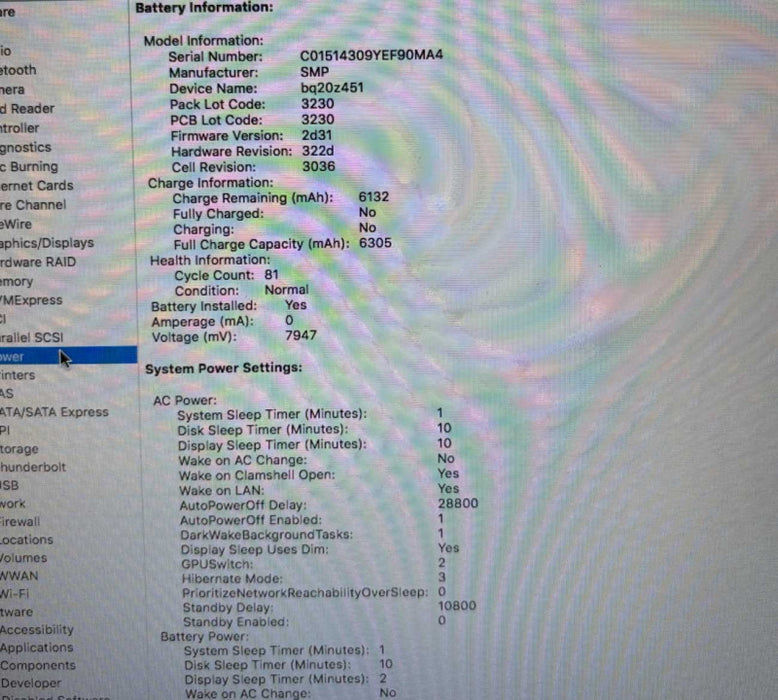 Apple MacBook Air 13" 2017 i5-5350U 8GB 256SSD No Power Adapter READ