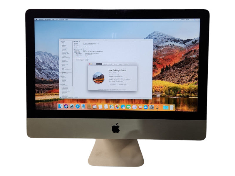 Apple iMac 21.5" A1418, Mid-2017, i5-7360U 2.30GHz, 8GB RAM, 1TB HDD