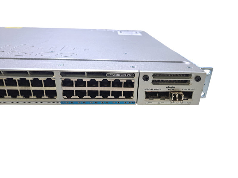 Cisco WS-C3850-12X48U-L | 48-Port UPoE (12x 1/10G) Switch w/ C3850-NM-2-10G