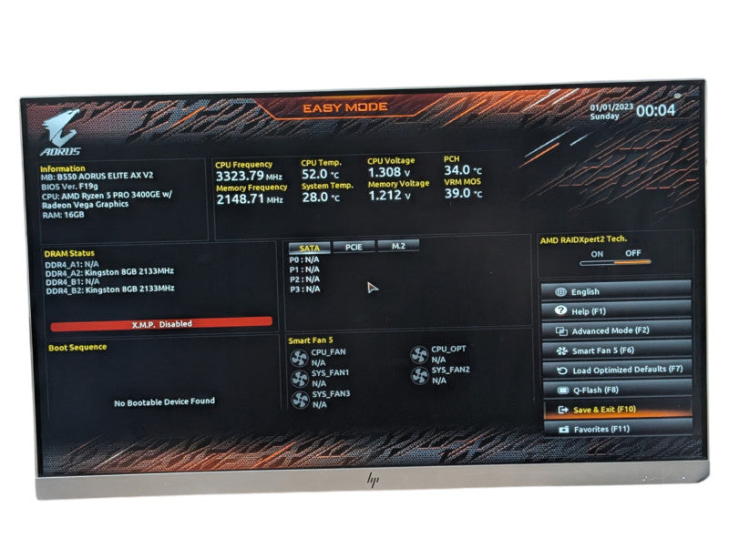 Gigabyte B550  AORUS  ELITE AX v2 AMD Ryzen 5 PRO 3400GE 16GB RAM Combo  -
