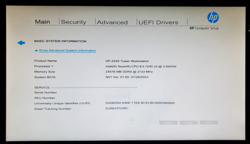 HP Z240 Workstation Xeon E3-1240v5 24GB RAM K2200 - No HDD Q