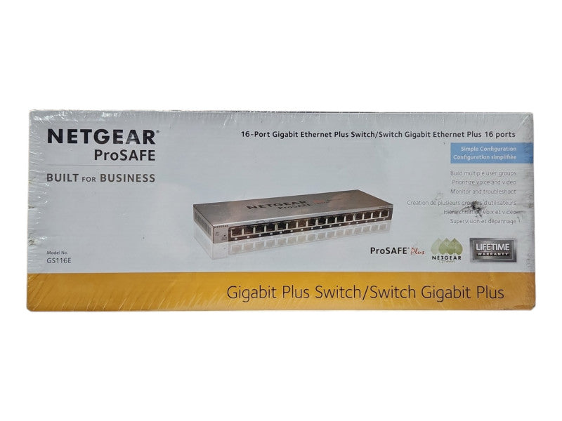 *NEW SEALED* NETGEAR ProSAFE GS116E 16 Port Gigabit Ethernet Plus Switch
