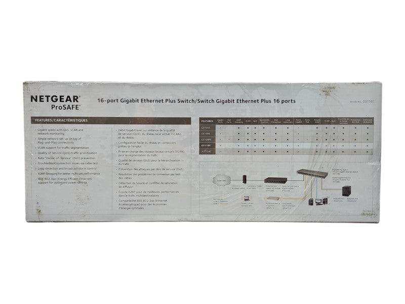 *NEW SEALED* NETGEAR ProSAFE GS116E 16 Port Gigabit Ethernet Plus Switch