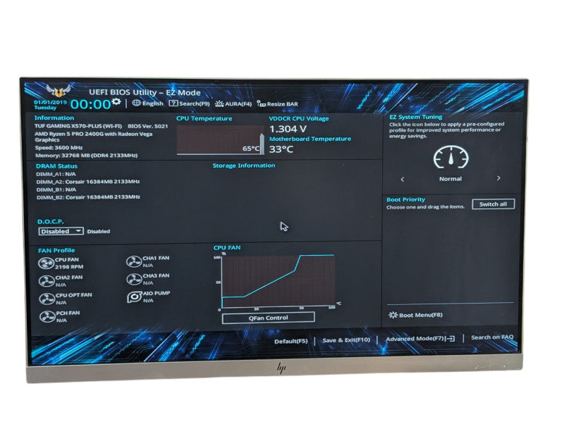 ASUS TUF X570-PLUS Wi-Fi AMD Ryzen 5 PRO 2400G 32GB RAM 256GB NVMe Combo  -