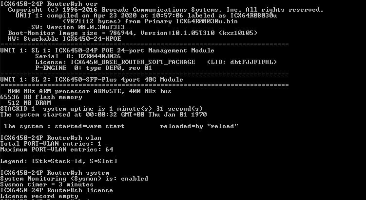 Brocade ICX 6450-24P PoE+ Gigabit Ethernet 4x1/10GbE SFP