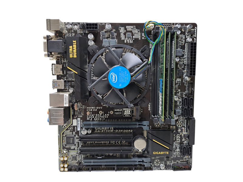 Gigabyte GA-B150M-D3H DDR3 Motherboard w/ i5-6400 CPU, 16GB Ram + Cooler