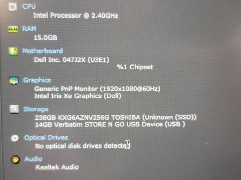 Dell Latitude 5420 i5-1135G7 16GB DDR4 256GB SSD READ β Lap200