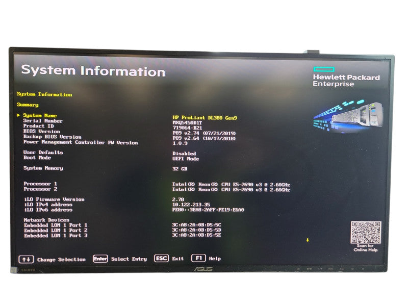 HP ProLiant DL380 Gen9 - Xeon E5-2690 v3 32GB DDR4 P440AR 2x800W PSU\t %