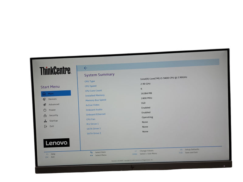 Lenovo ThinkCentre M720e SFF i5 - 9400 @ 2.90GHz 16GB DDR4 Ram Qθ
