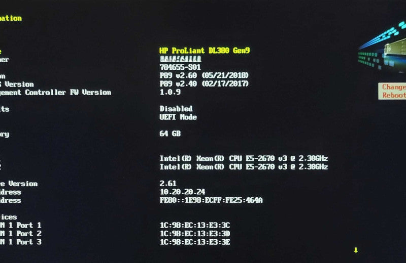 HP PL DL380 Gen9 x2 Xeon E5-2670 v3 2.3GHz 64GB DDR4 P440AR x2 800W PSU _