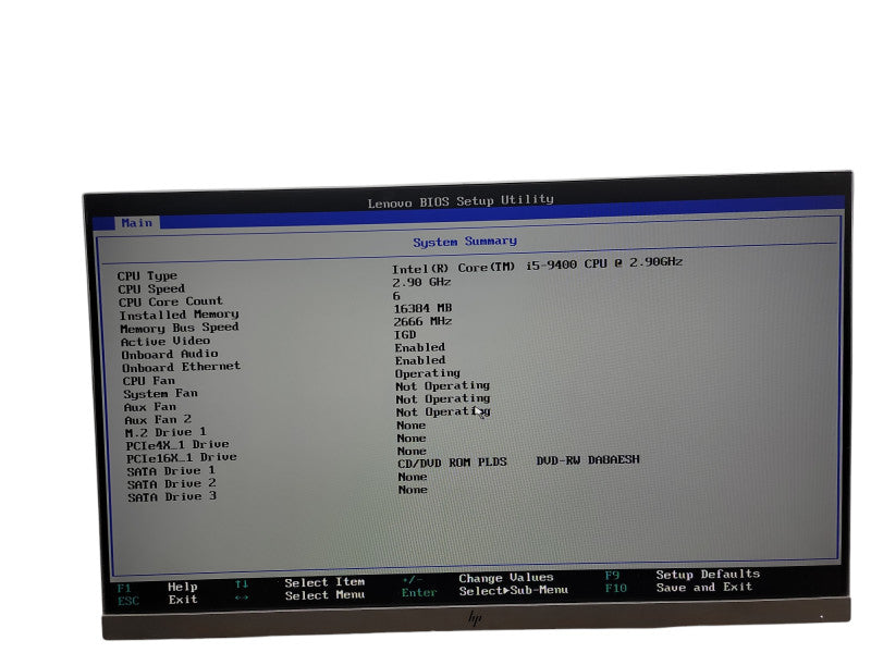 Lenovo ThinkCentre M720s SFF i5 - 9400 @ 2.90GHz 16GB DDR4 Ram θ